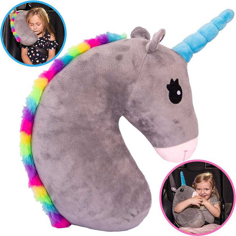 Baby Kid Travel Unicorn Pillow Children Head Neck Support Protect Car Seat Belt Pillow Shoulder Safety Strap Cute Animal Cushion