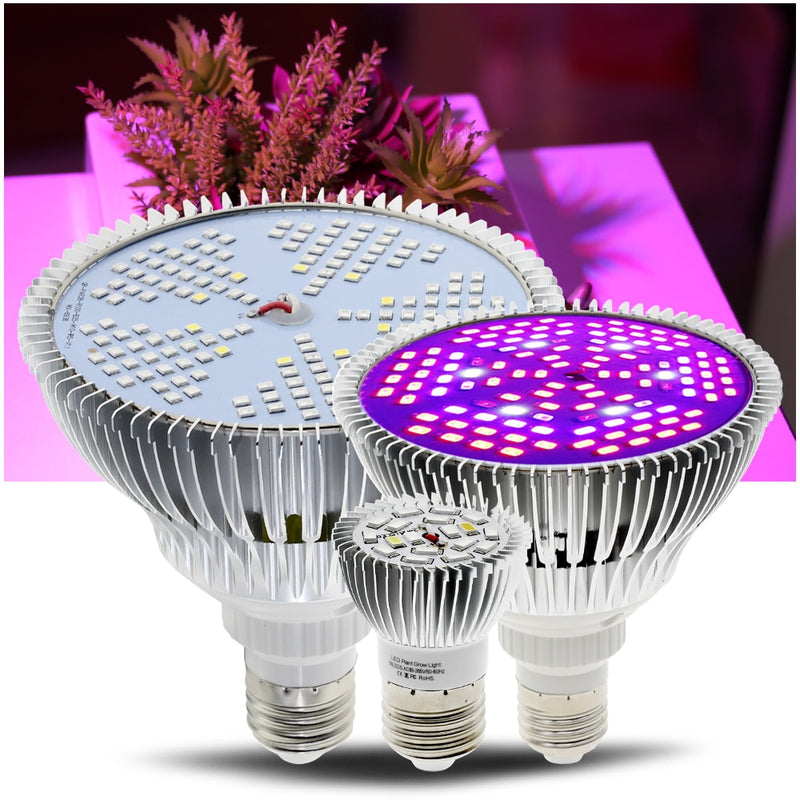 Luz LED de cultivo 150Leds 200Leds Full Spectrum Sunlike E27 Bombilla LED de crecimiento para hidroponía de interior Flores Plantas Lámpara de crecimiento LED