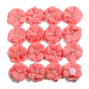 240PCS 5.5cm 2" Pearl Cluster Rhinestone Center Chiffon Hair Flower Hand Sewing Flower Boutique For Baby Headbands
