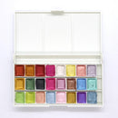 SeamiArt 12/24Color Glitter Water Color Acuarelas Metallic Gold Aquarela Pigment Paint Artist Painting Watercolors Art Supplies