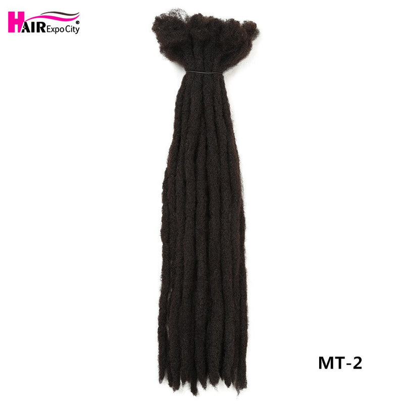 Rastas de 22 pulgadas, trenzas de ganchillo, cabello sintético, Faux Locs para hombres y mujeres, extensiones de cabello trenzado Ombre, Hair Expo City