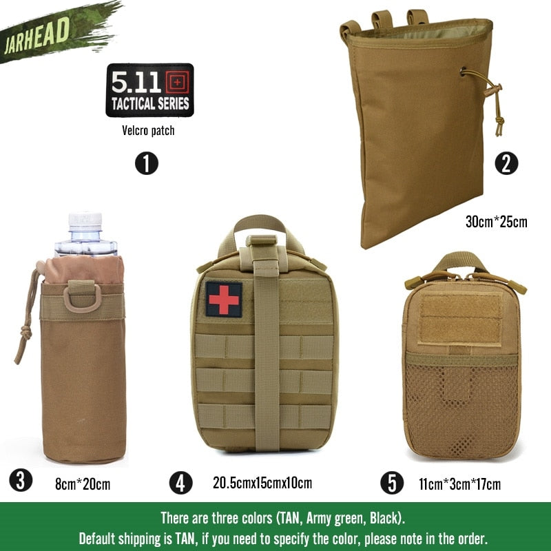 Universal Tactical MOLLE Car Seat Back Organizer military MOLLE Panel Vehicle Seat Cover Protector Kit Mat Black