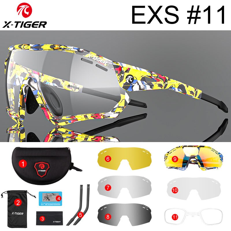 X-TIGER Ciclismo Gafas de sol Fotocromáticas UV400 Deportes Ciclismo Gafas MTB Racing Hombres Gafas de sol Bicicleta Senderismo Gafas Gafas