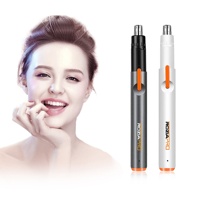 Electric Nose Ear Hair Trimmer Effctive for Men and Women with USB Fast Charge Low Noise Mini Pen-grip Portable Nose Epilator