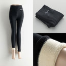 GCAROL Damen-Leggings aus dickem Fleece mit hoher Taille und Buchstaben, Stretch, Winter, nahtlos, Fitness, kann unter Null getragen werden