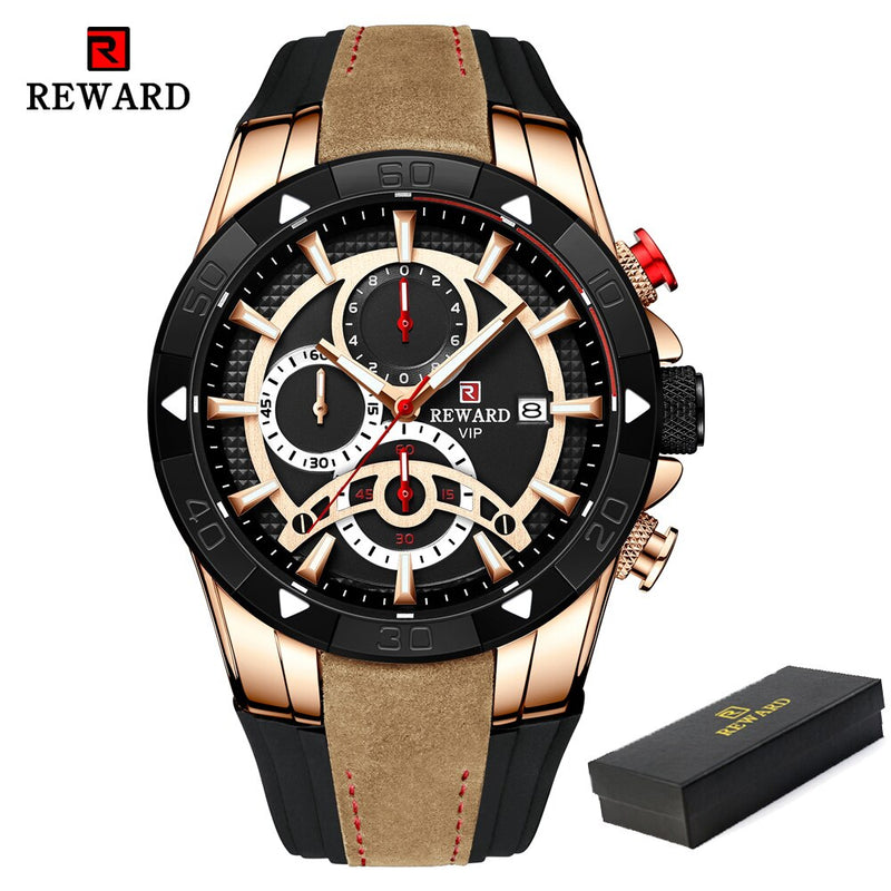 REWARD Fashion Blue Men Watches Chronograph Top Brand Luxury Waterproof Quartz Watch Men 2022 New Big Dial Sport Wrist Watch