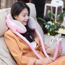 Soporte para el cuello del teléfono 2 en 1 Almohada de soporte para el cuello en forma de U con cuello de cisne Soporte para teléfono para tableta Almohada para siesta de espuma viscoelástica con flexible