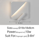 Modern LED Wall Lamp For Bedroom Bedside Study Indoor Round Iron Light Practical Luminaire Deco Maison Reading Lighting Fixtures