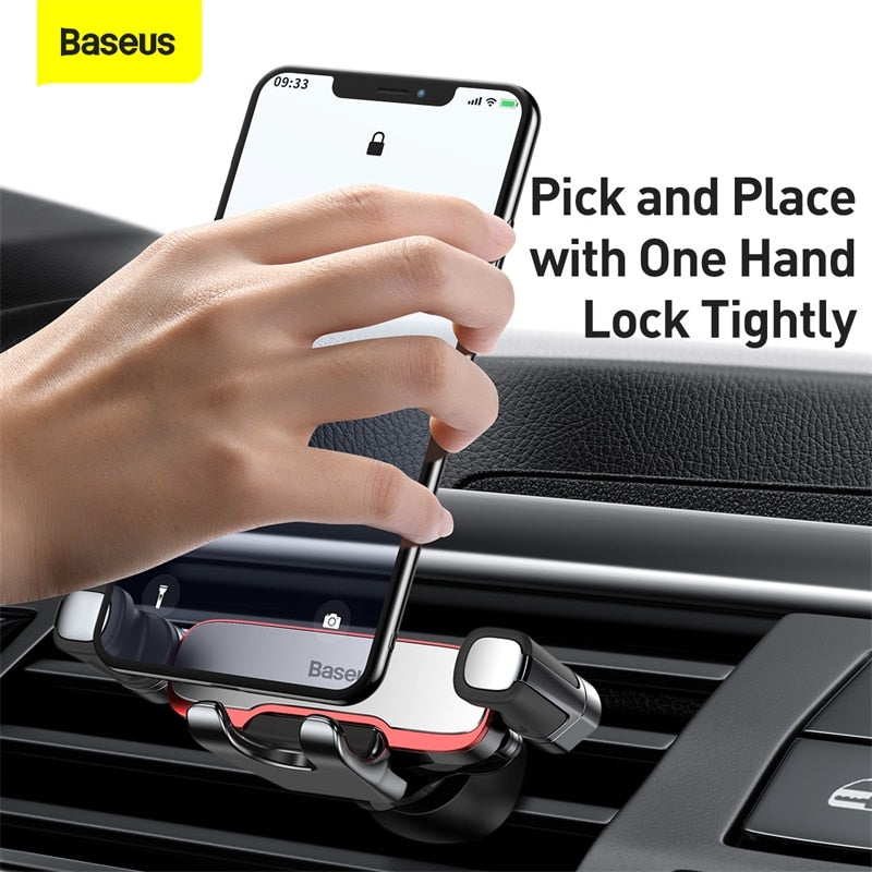 Baseus Gravity Car Holder para teléfono en Car Air Vent Mount Holder Stand para iPhone 12 Air Vent Mount Cell Phone Support