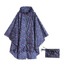 Freesmily Women's Fashion Raincoat Waterproof Rain Poncho Cloak with Hood for Hiking Climbing and Touring