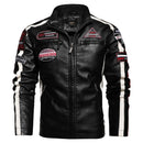 New Motorcycle Jacket For Men In Autumn/Winter  Fashion Casual Leather Embroidered Aviator Jacket In Winter Velvet  Pu Jacke