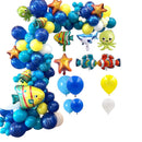 129PCS Ocean Theme Balloon Kit Cartoon Shark/Fish Under Sea Animals Balls Kids Birthday Gifts DIY Party Decoration Home Supplies
