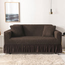 Elastic Sofa Cover Living Room Solid Color Sofa Cover Lattice Sofa Cover Elegant Skirt for Living Room Armchair Couch Sofa