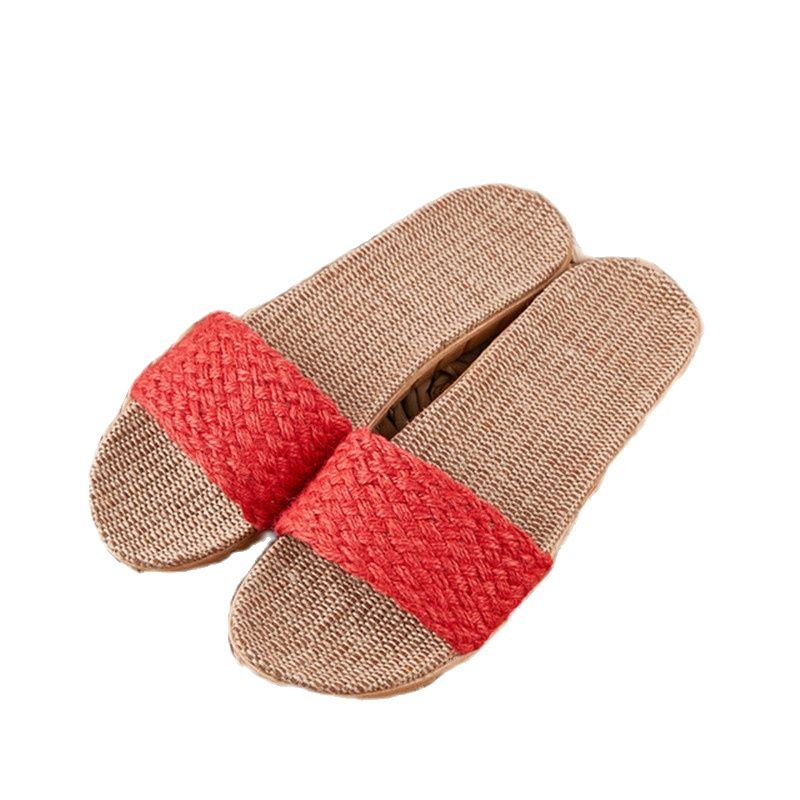 Suihyung Women Slippers Female Casual Flax Slides 13 Colors Linen Belt Ladies Sandals Flip Flops Lovers Summer Indoor Home Shoes