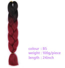 Black Star Hair Ombre Jumbo Braiding Hair Extensions 24 Inch Twist Braids Synthetic Hair Fiber for Twist Braiding for Women