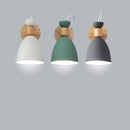 Creative wooden Simple LED wall light Reading Bedroom Bedside Lighting study Children room macaron color wall lamp