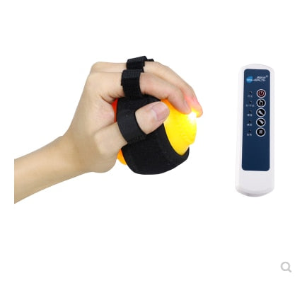 Pelota eléctrica para masaje de manos, compresión en caliente, hemiplejía, entrenamiento pasivo para dedos, mejora los calambres en los dedos y la flexibilidad de los dedos