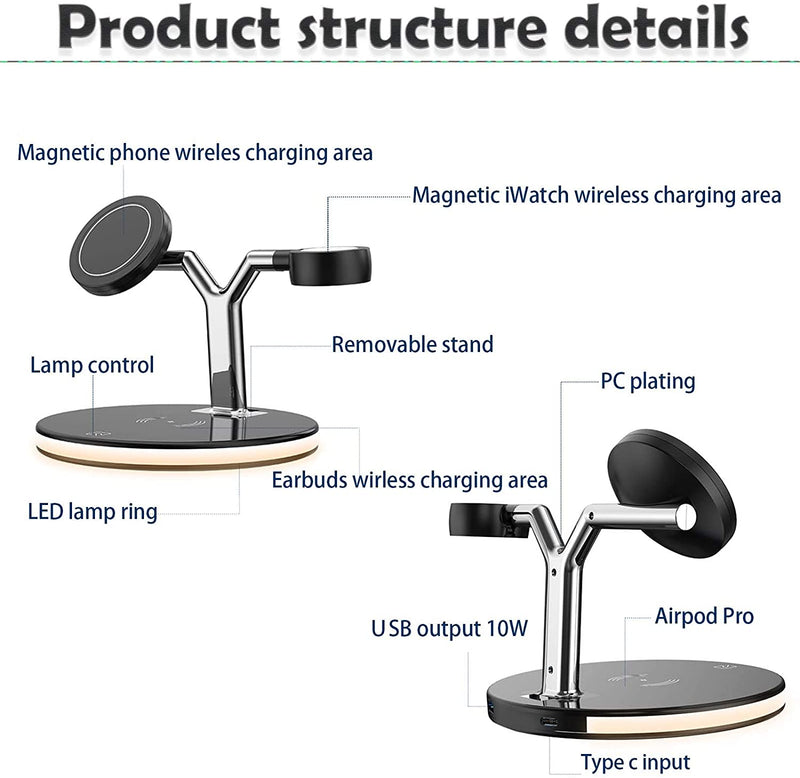 25W 3 in 1 Magnet Qi Fast Wireless Charger für Iphone 12 Mini Pro MAX Ladestation für Apple Watch 6 5 4 3 2 1 AirPods Pro