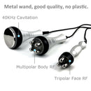 Metal Wand 40KHz Cavitation Body Slimming Machine RF Facial Skin Lifting Ultrasonic Weight Loss Beauty Machine for Home Salon