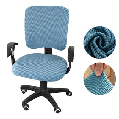 Funda gruesa para silla de ordenador de oficina, funda de asiento dividida de LICRA, funda Universal para sillón antipolvo de oficina