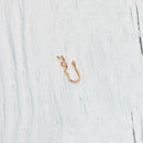 Piercing falso de plata 925 para la nariz, anillo bohemio para tabique, anillo de joyería para tabique falso lleno de oro hecho a mano, joyería de aro Punk