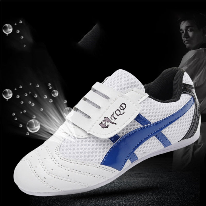 Mesh Cloth Breathable Taekwondo Martial Arts Karate Training Shoes Unisex Leather Chinese Kung Fu Walking Shoes