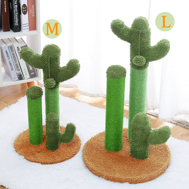 Poste rascador para gatos de Cactus adecuado con cuerda de Sisal, rascador para gatos, Cactus para gatos jóvenes y adultos, marco de escalada