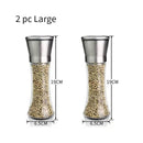 Pepper Grinder 2 in 1 Stainless Steel Manual Salt and Pepper Mill Grinder Spice Shakers Kitchen Tools Accessories for Cooking