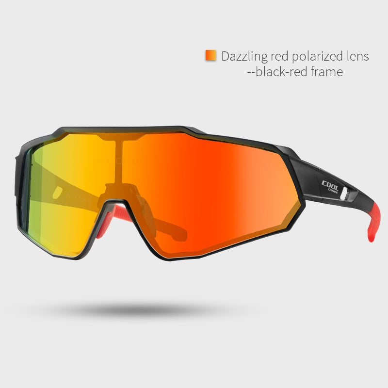 CoolChange Polarisierte Fahrradbrille Laufen Reiten UV400 Fahrrad Sonnenbrille Outdoor Sport MTB Fahrradbrille Brillen Herren Damen