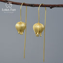 Lotus Fun Eternal Love Tulip Flower Dangle Earrings Real 925 Sterling Silver Handmade Fine Jewelry Earrings for Women Bijoux