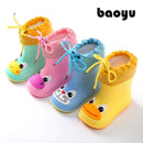 Children Rain Boots Rubber Boots Kids Water Shoes PVC Baby Cartoon Waterproof  Non-slip  Warm Winter