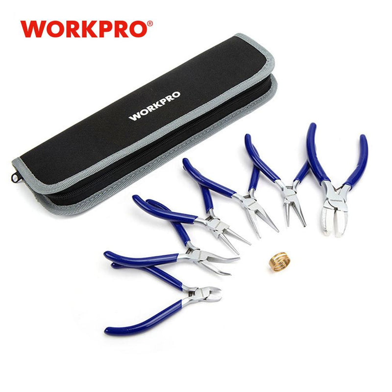 WORKPRO 5/7PC Mini Set Mini alicates Basics Alicates Herramientas Set Alicates diagonales Cortador DIY Juego de alicates con bolsa