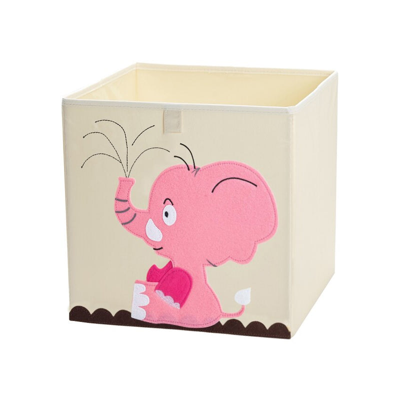 13 inch Foldable Embroidery Animal Cube Storage Box Oxford Fabric Kids Toys Organizers Bins Chest Organizer for Kids Nursery