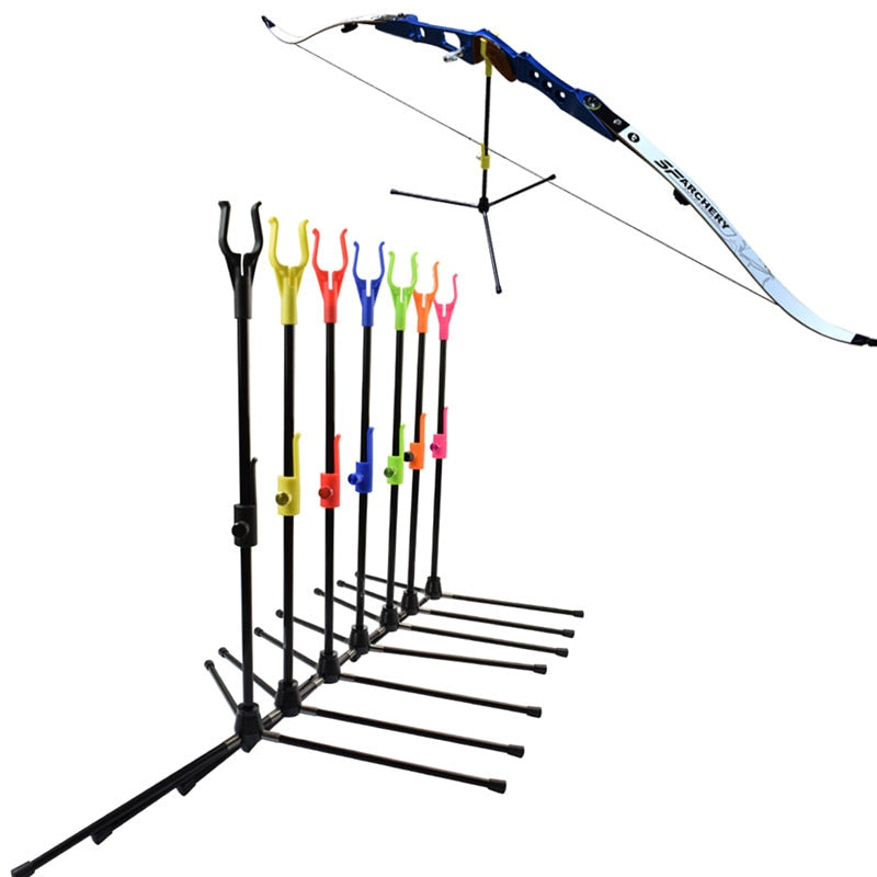 1Pack Bogenschießen-Bogenständer Recurve-Bogenhalter Abnehmbarer Stander Montieren Sie Aufhänger für Bogenschießen-Jagd-Schießen im Freien Sport 7Colors