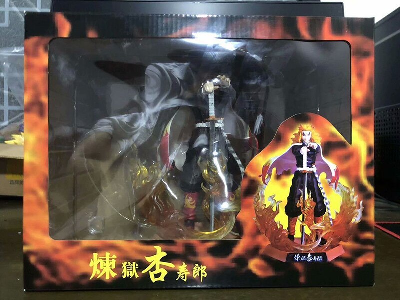 25cm Demon Slayer Rengoku Kyoujurou figuras de acción juguetes GK Anime Kimetsu No Yaiba PVC modelo figurita muñecas de juguete