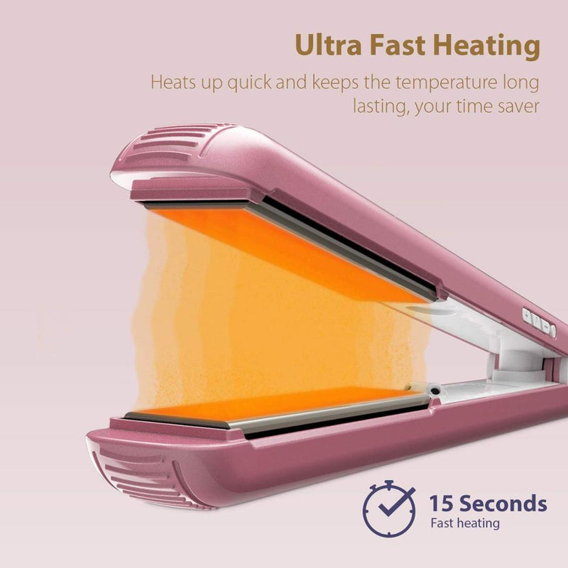 2022 KIPOZI Brand Professional Flat Iron Ceramic Curler Hair Straightener Fast Heating Iron with LCD display Worldwide Voltage