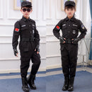 Children Traffic Special Police Halloween Carnival Party Performance Policemen Uniform Kids Army Boys Cosplay Costumes 110-160CM