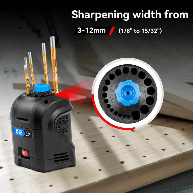 Electric Drill Bits Sharpener 3-12mm Twist Drill Grinding Machine 95W High Speed Household Automatic Grinding Tools PROSTORMER