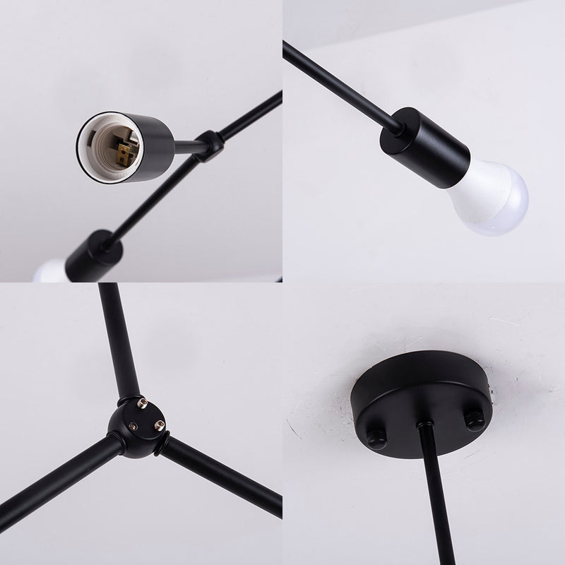 Molécula Led Lámpara de araña E27 Hogar cocina dormitorio Iluminación Lámpara de techo Candelabros de interior creativos Iluminación Fixturex