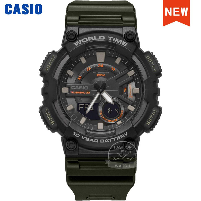 Reloj Casio en venta, reloj de lujo para hombre, reloj digital militar LED, reloj deportivo resistente al agua de 100 m, reloj de cuarzo para hombre, reloj masculino