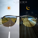 LIOUMO Brand Rimless Photochromic Sunglasses Men Polarized Chameleon Glasses Women Driving Goggles Sun Glasses zonnebril heren