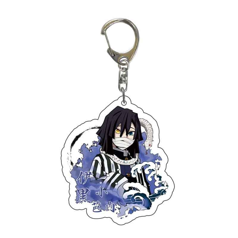 Anime Demon Slayer Keychain Acrylic Kimetsu no Yaiba Blade of Ghost Keychains Key Cover Chain Keyring Jewelry Accessories Gifts