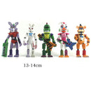 5 unids/set figura de Anime cinco noches en Freddy desmontable conjunto Fnaf lindo Bonnie oso conejo Foxy figura de acción Pvc modelo Freddy juguete