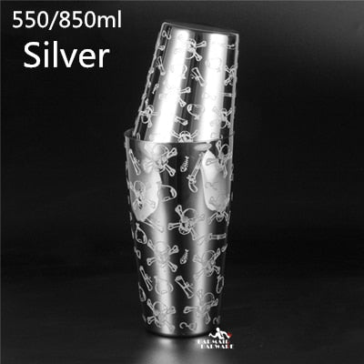 Boston Cocktail Shaker Martini Bar Cocktail Shaker Stainless Steel Boston Flair Mixing Tin Set Bar Tool