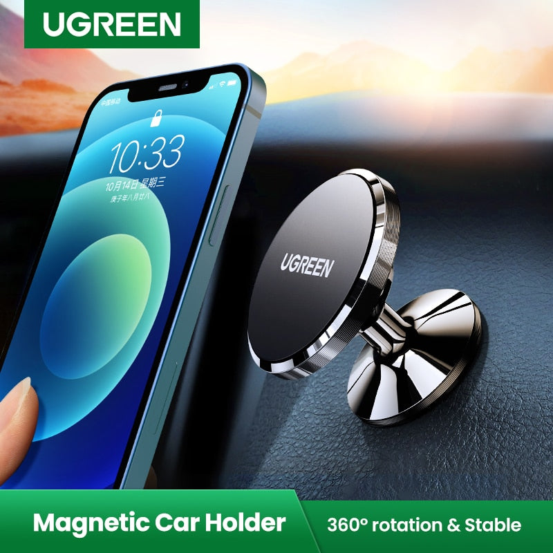 Soporte magnético para teléfono Ugreen para iPhone 13 12, soporte para coche Samsung Xiaomi para teléfono para tablero, soporte para teléfono móvil