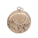 2022 Women handmade round designer evening bag simple PU leather handbag female Clutches Chain Shoulder Bags M1141