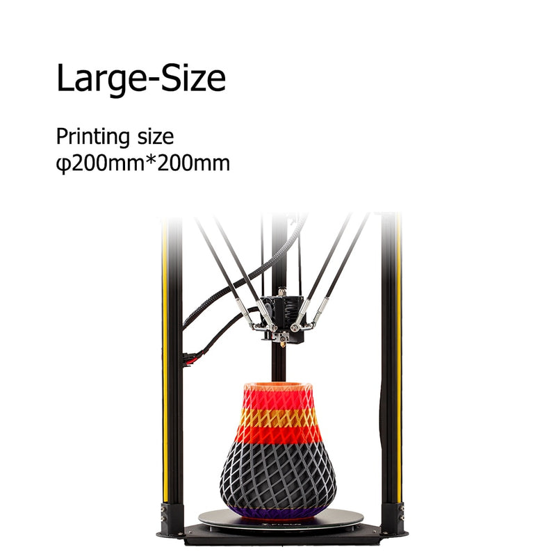 Impresora 3D Flsun Q5 Delta Kossel pantalla táctil DIYmodel TMC2208 controlador silencioso nivelación automática reanudar impresión EasyAssembly 32Bit Board