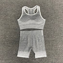 Women 2/3/5pcs Yoga Set Running Seamless Gym Workout Short Sleeve+Top Sport+Leggings+shorts+bra Fitness Suit Yoga Suit