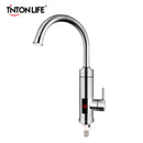 TINTON LIFE Stainless Steel Electric Water Heater Temperature Display Kitchen Tankless Instant Hot Water Faucet 3000W