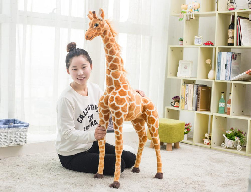 Huge Real Life Giraffe Plush Toys Cute Stuffed Animal Dolls Soft Simulation Giraffe Doll Birthday Gift Kids Toy Bedroom Decor